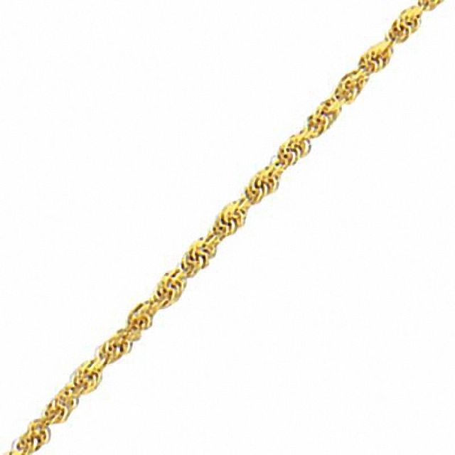 1.75mm Glitter Rope Chain Necklace in Solid 10K Gold