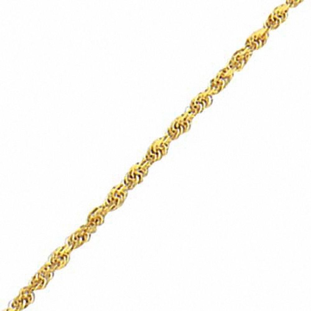 1.75mm Glitter Rope Chain Necklace in Solid 10K Gold|Peoples Jewellers