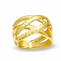 10K Gold Polished Swirl Ring|Peoples Jewellers