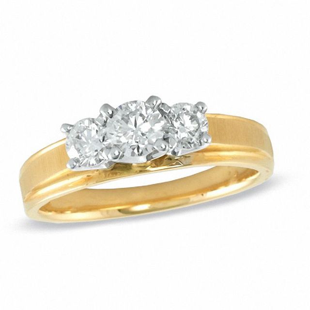 0.75 CT. T.W. Diamond Three Stone Engagement Ring in 14K Gold|Peoples Jewellers