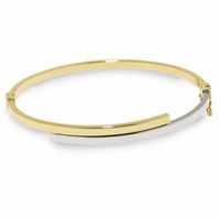 10K Two-Tone Gold Bypass Bangle|Peoples Jewellers