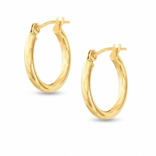13mm Hoop Earrings in 14K Gold|Peoples Jewellers