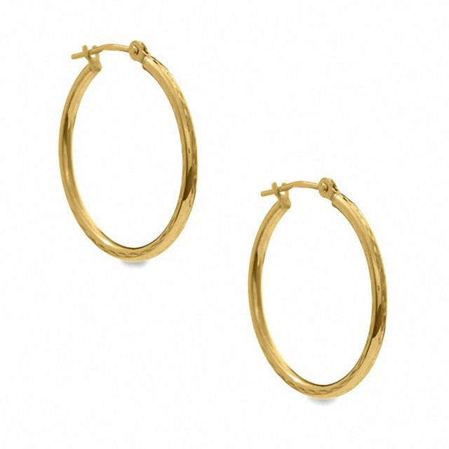 10K Gold 22.0mm Hoop Earrings|Peoples Jewellers