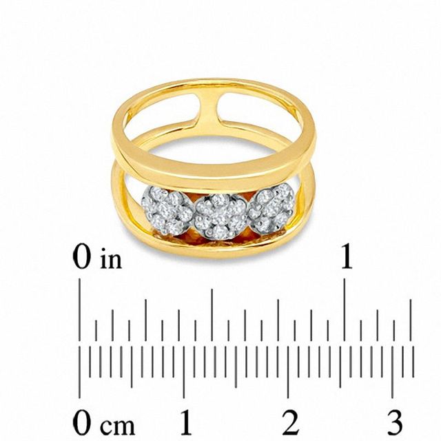 0.50 CT. T.W. Diamond Open Ladder Ring in 14K Gold