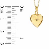 Child's Diamond Accent Locket in 10K Gold - 13"|Peoples Jewellers