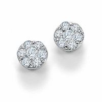 1.00 CT. T.W. Endless Diamond® Flower Stud Earrings in 14K White Gold|Peoples Jewellers