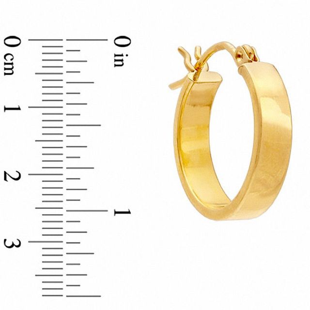 14K Gold Small Wedding Band Hoop Earrings|Peoples Jewellers