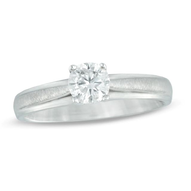 0.50 CT. Certified Canadian Diamond Solitaire Engagement Ring in 14K White Gold (F/I1)|Peoples Jewellers