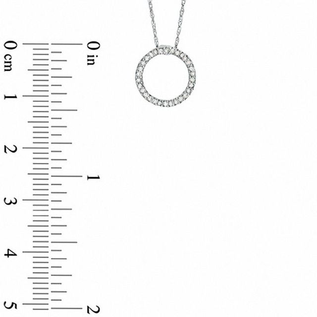CT. T.W. Diamond Circle Pendant in 10K White Gold|Peoples Jewellers