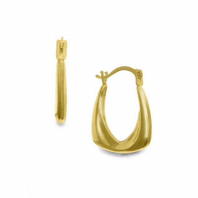 14K Gold Purse Hoop Earrings|Peoples Jewellers