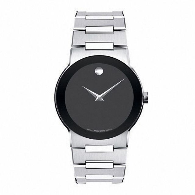 Men's Movado Safiro Watch with Black Museum Dial (Model: 0605803)