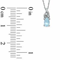 Oval Aquamarine and Diamond Accent Ring, Pendant and Earrings Set in 10K White Gold - Size 7|Peoples Jewellers