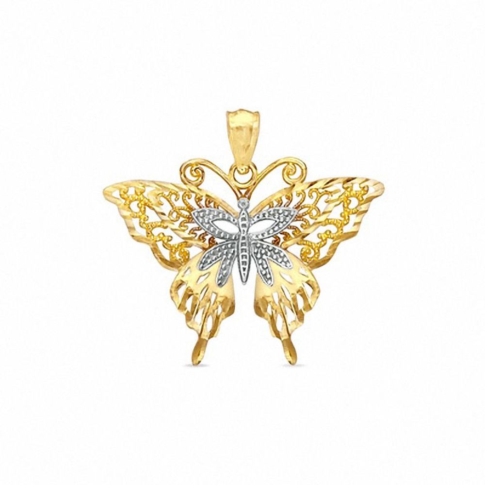 Butterfly Charm in 10K Two-Tone Gold|Peoples Jewellers