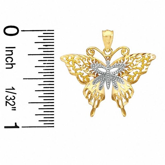 Butterfly Charm in 10K Two-Tone Gold