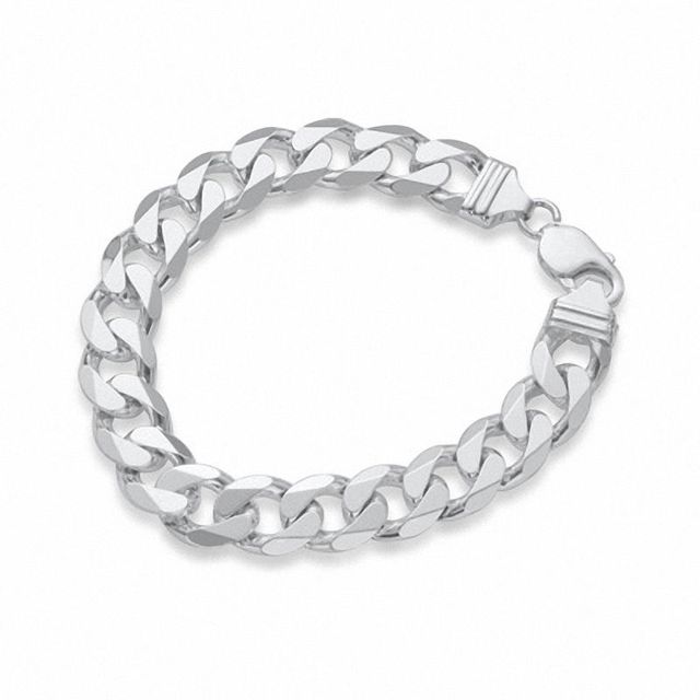 Men's Curb Chain Bracelet in Sterling Silver - 9.0"