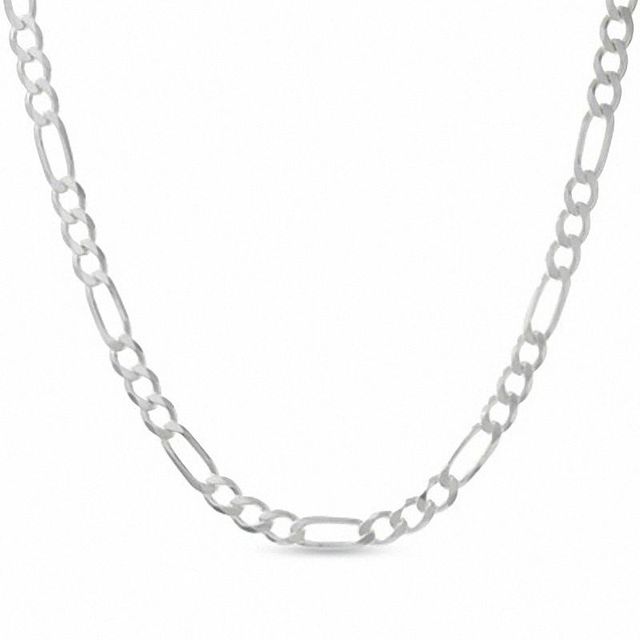 Men's 8.2mm Figaro Chain Necklace in Sterling Silver - 24"