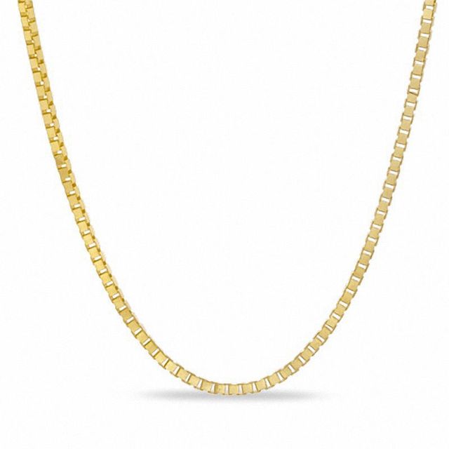 Ladies' 0.8mm Box Chain Necklace in 14K Gold - 18"|Peoples Jewellers