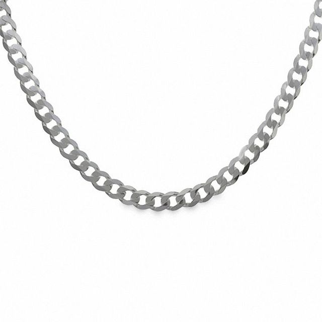 Peoples Men's 3.5mm Solid Curb Chain Necklace in Stainless Steel -  24, Peoples Jewellers