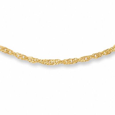 Ladies' 1.2mm Singapore Chain Necklace in 14K Gold - 18"|Peoples Jewellers