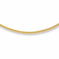 Ladies' 1.0mm Square Wheat Chain Necklace in 14K Gold