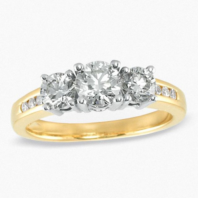 1.25 CT. T.W. Diamond Three Stone Ring in 14K Gold|Peoples Jewellers