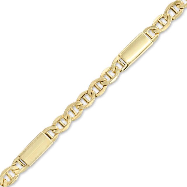 Men's 120 Gauge Mariner Bar Chain Bracelet in 10K Gold - 8.5"