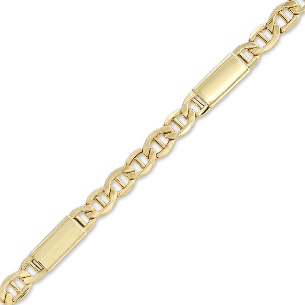 Men's 120 Gauge Mariner Bar Chain Bracelet in 10K Gold - 8.5"|Peoples Jewellers