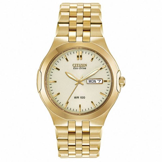 Men's Citizen Eco-Drive Corso Gold-Tone Watch with Champagne Dial (Model: BM8402-54P)|Peoples Jewellers