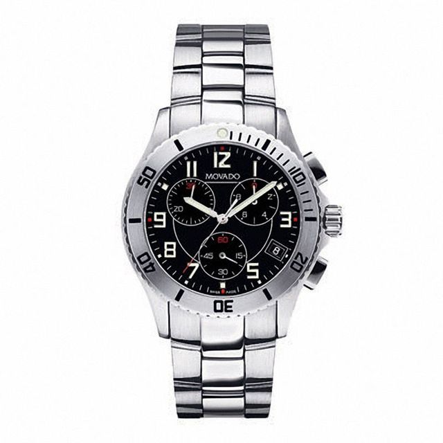 Men's Movado JR Sport Chronograph Stainless Steel Watch (Model: 0605968)|Peoples Jewellers