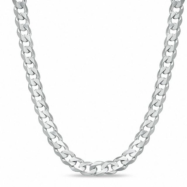 Men's 11.0mm Curb Chain Necklace in Sterling Silver - 22"