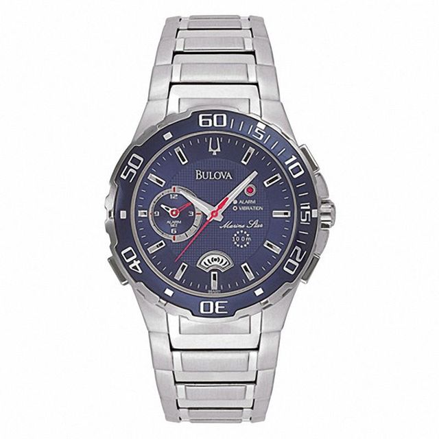 Men's Bulova Marine Star Watch with Blue Dial (Model: 98A001)|Peoples Jewellers