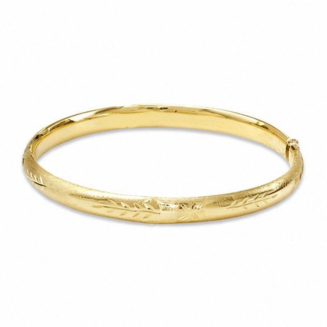 Child's Diamond-Cut Bangle in 10K Gold - 5.0"|Peoples Jewellers