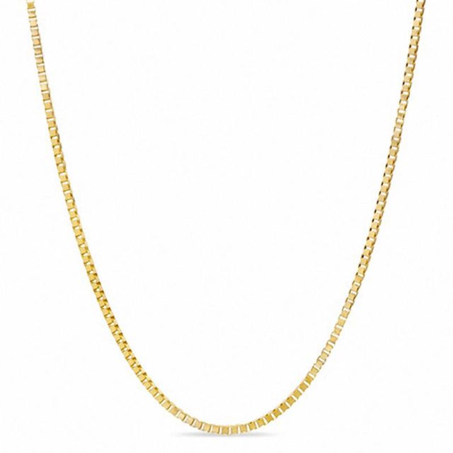 0.55mm Box Chain Necklace in Solid 10K Gold - 15"|Peoples Jewellers