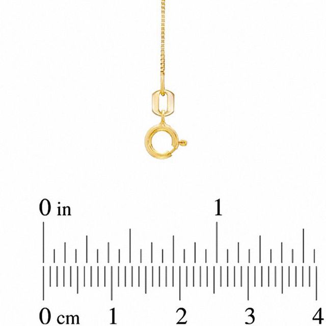 0.55mm Box Chain Necklace in Solid 10K Gold - 15"