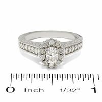 1.00 CT. T.W. Certified Oval Diamond Solitaire Engagement Ring in 14K White Gold|Peoples Jewellers