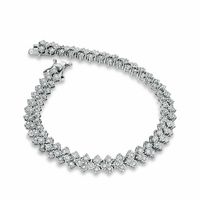 1.00 CT. T.W. Diamond Miracle Set Overlap Bracelet in 10K White Gold|Peoples Jewellers