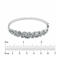 0.33 CT. T.W. Diamond Vintage-Inspired Swirl Bangle in Sterling Silver|Peoples Jewellers