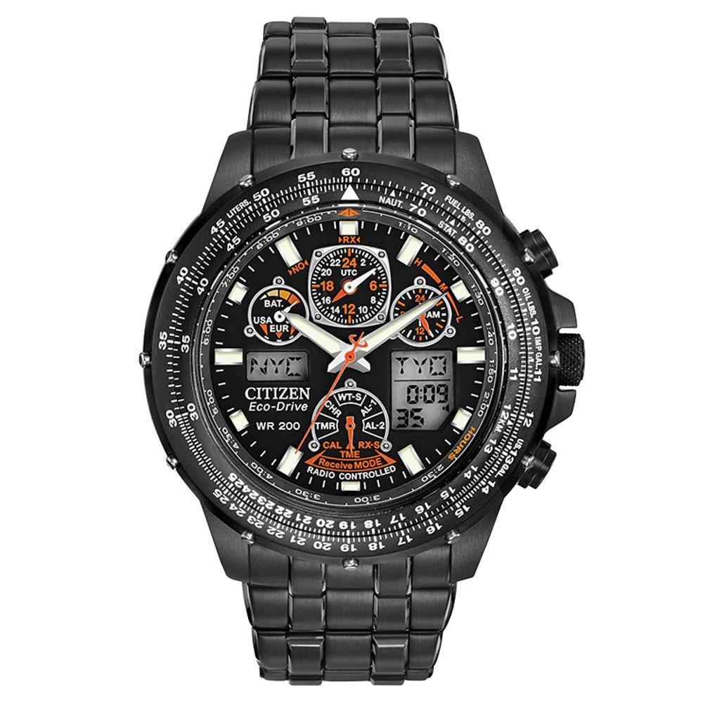 Men's Citizen Eco-Drive® Promaster Skyhawk A-T Chronograph Black IP Watch (Model: JY0005-50E)|Peoples Jewellers