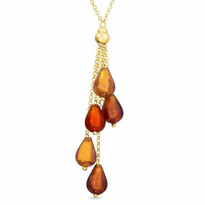 Venetian Dangling Drop Necklace in 14K Gold - 17"|Peoples Jewellers