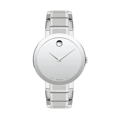 Men's Movado Sapphire™ Watch with Silver-Tone Dial (Model: 0607178)|Peoples Jewellers