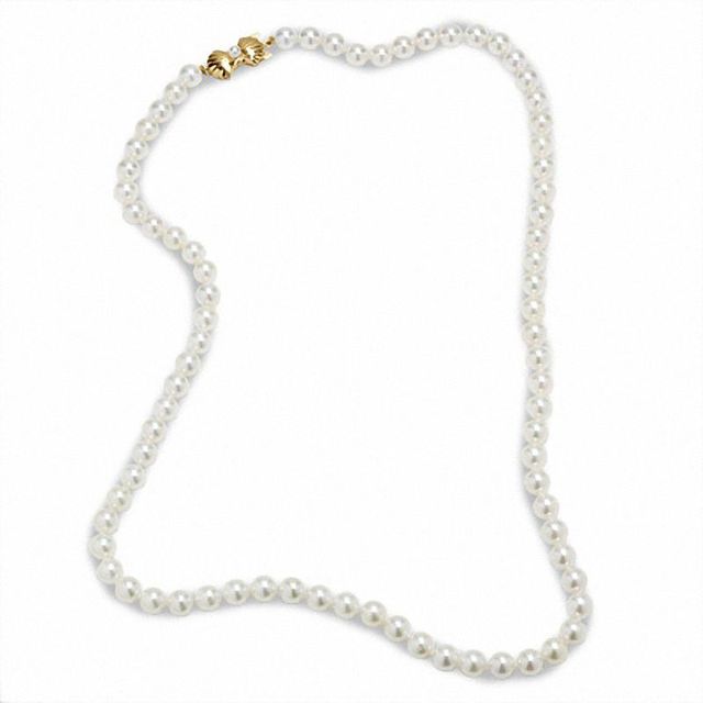 Blue Lagoon® by Mikimoto 6.5-7.0mm 22" Akoya Cultured Pearl Strand with 14K Gold Clasp|Peoples Jewellers