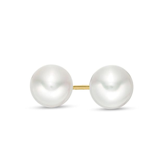 Blue Lagoon® by Mikimoto 6.0-6.5mm Akoya Cultured Pearl Earrings in 14K Gold|Peoples Jewellers