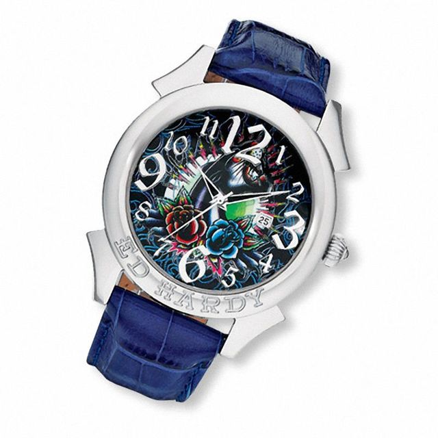 Ed Hardy Blue Revolution Watch (Model: RE-PT)|Peoples Jewellers