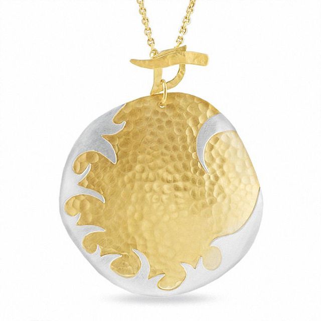 Heather Benjamin Large Disc Pendant in 22K Gold Vermeil|Peoples Jewellers