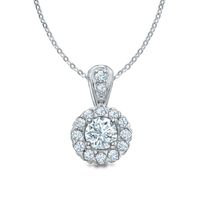 Celebration Canadian Lux® 0.50 CT. T.W. Certified Diamond Pendant in 14K White Gold (I/SI2)|Peoples Jewellers