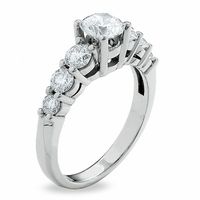 1.50 CT. T.W. Diamond Seven Stone Ring in 14K White Gold|Peoples Jewellers