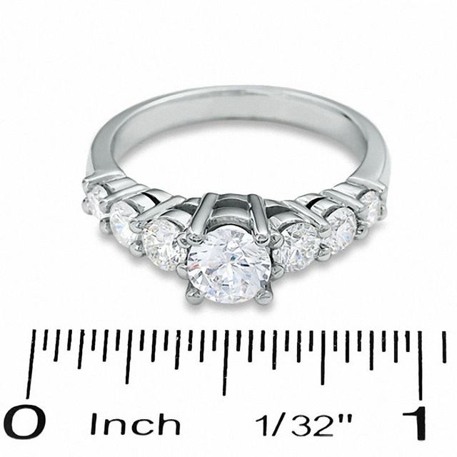 1.50 CT. T.W. Diamond Seven Stone Ring in 14K White Gold|Peoples Jewellers