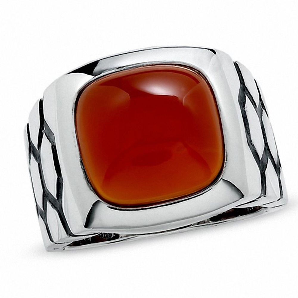 Men's Carnelian Ring in Sterling Silver|Peoples Jewellers