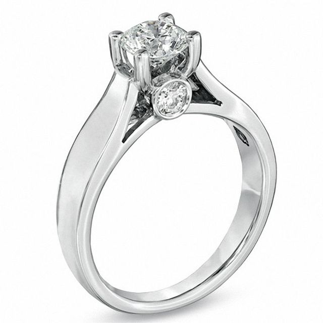 1.00 CT. T.W. Diamond Engagement Ring in 14K White Gold (I-J/I2)|Peoples Jewellers
