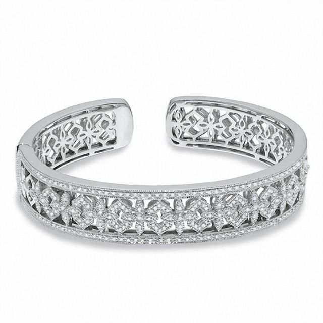 0.33 CT. T.W. Diamond Cuff in Sterling Silver|Peoples Jewellers